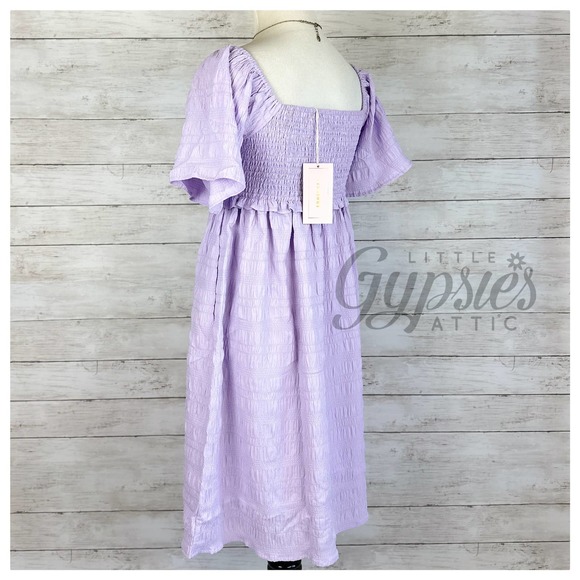 Lilac Mist Ruched Babydoll Dress - Picture 5 of 16